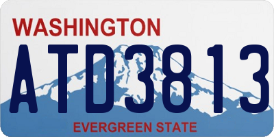 WA license plate ATD3813