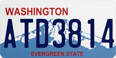 WA license plate ATD3814