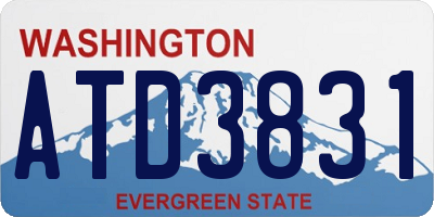 WA license plate ATD3831