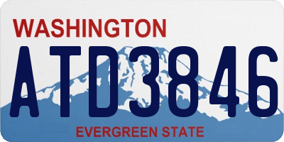 WA license plate ATD3846