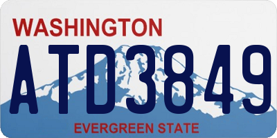 WA license plate ATD3849