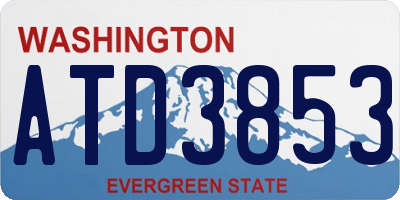 WA license plate ATD3853