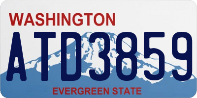 WA license plate ATD3859