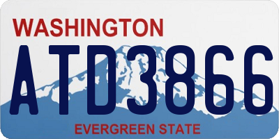 WA license plate ATD3866