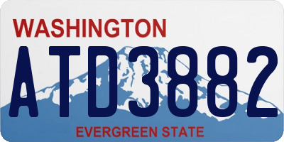 WA license plate ATD3882