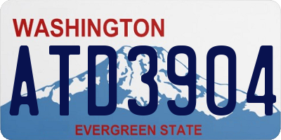 WA license plate ATD3904