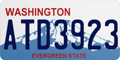 WA license plate ATD3923