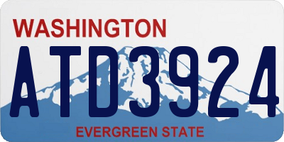 WA license plate ATD3924