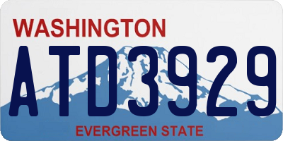 WA license plate ATD3929