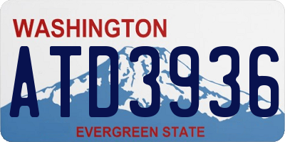WA license plate ATD3936