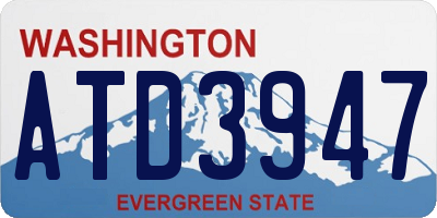 WA license plate ATD3947