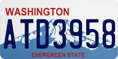 WA license plate ATD3958