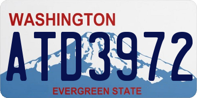 WA license plate ATD3972