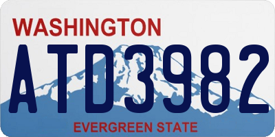 WA license plate ATD3982