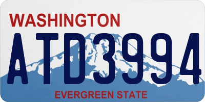 WA license plate ATD3994