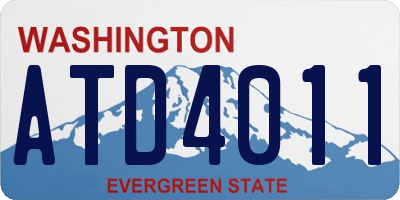 WA license plate ATD4011