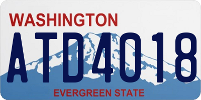 WA license plate ATD4018