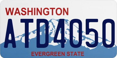 WA license plate ATD4050