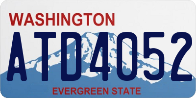 WA license plate ATD4052