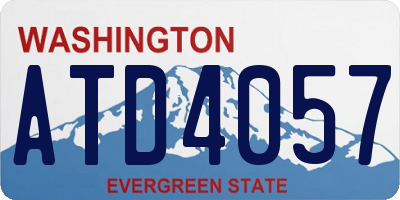 WA license plate ATD4057