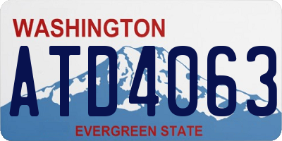 WA license plate ATD4063