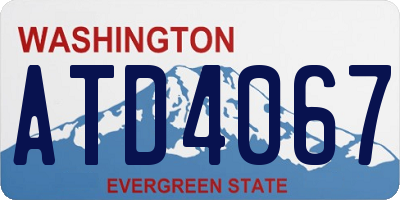 WA license plate ATD4067