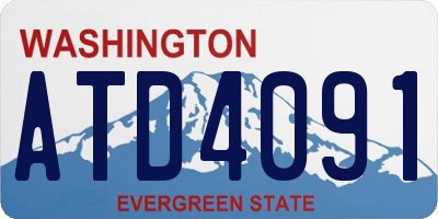 WA license plate ATD4091