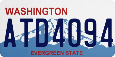 WA license plate ATD4094