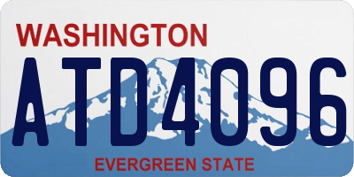 WA license plate ATD4096