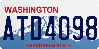WA license plate ATD4098