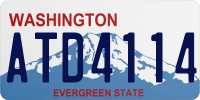 WA license plate ATD4114