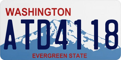 WA license plate ATD4118