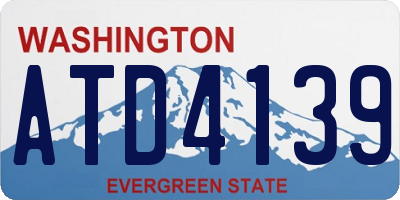 WA license plate ATD4139