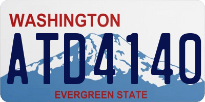WA license plate ATD4140