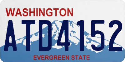 WA license plate ATD4152