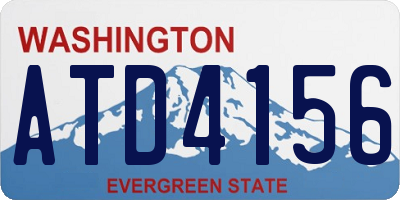 WA license plate ATD4156