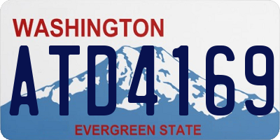 WA license plate ATD4169