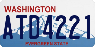 WA license plate ATD4221