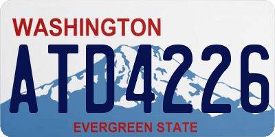 WA license plate ATD4226