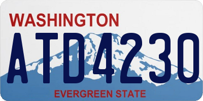 WA license plate ATD4230