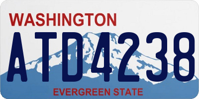 WA license plate ATD4238
