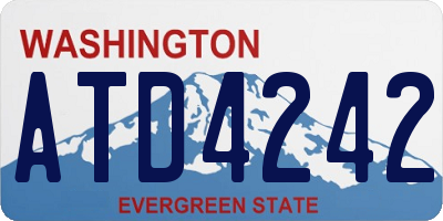 WA license plate ATD4242