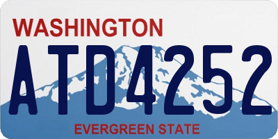 WA license plate ATD4252