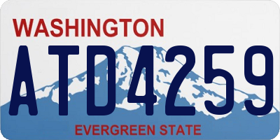 WA license plate ATD4259