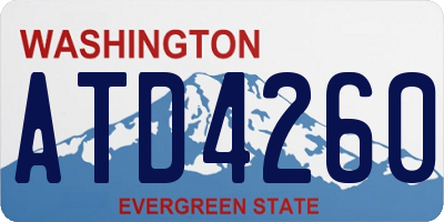 WA license plate ATD4260