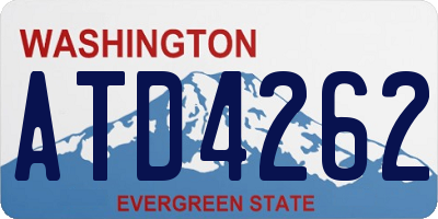 WA license plate ATD4262