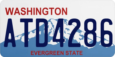WA license plate ATD4286
