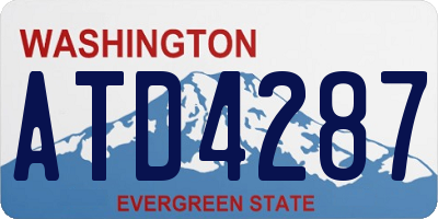 WA license plate ATD4287
