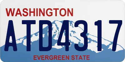 WA license plate ATD4317