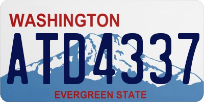 WA license plate ATD4337